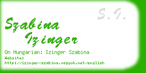 szabina izinger business card